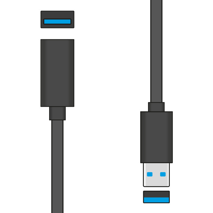 USB3.0 Lead Type-A Plug to Type-A Socket