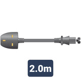 Mains Power Leads UK Plug - Clover Leaf 3A 2.0m