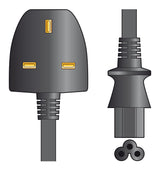 Mains Power Leads UK Plug - Clover Leaf 3A 2.0m