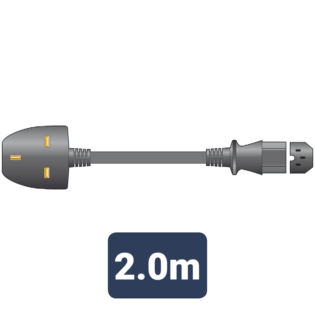 Mains Power Leads UK Plug - Hot IEC Plug 10A