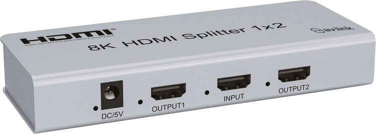 8K HDMI Splitter with EDID 1x2