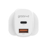 Groov-e 25W 1x USB-C and 1x USB-A Plug