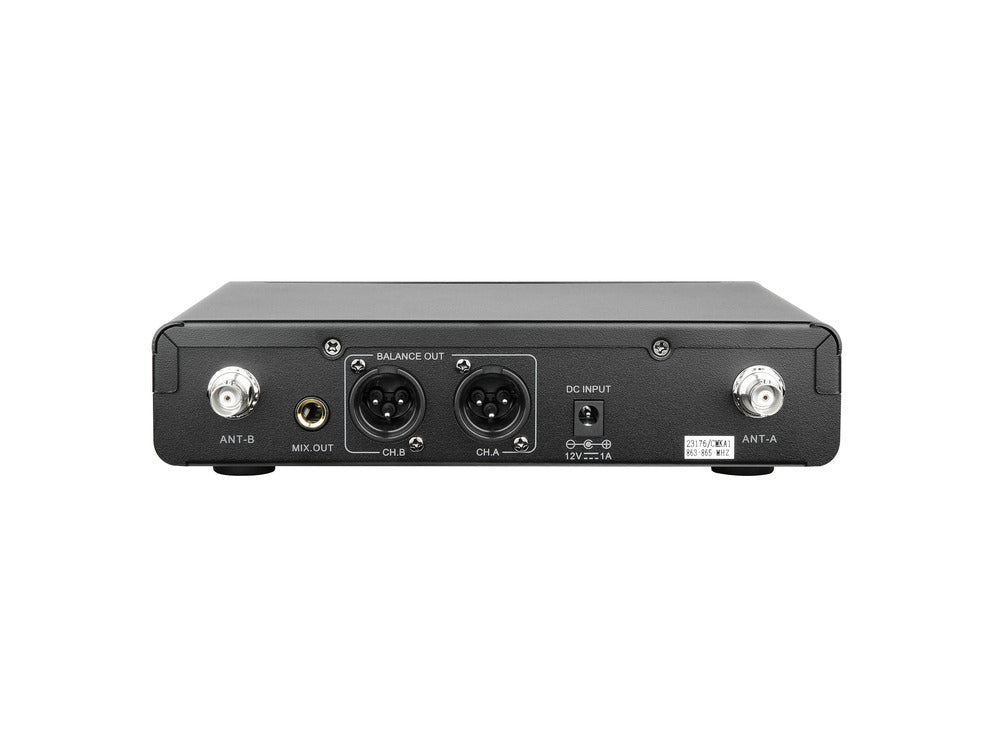 QWM 1960 V3 BP UHF Dual Channel True Diversity Belt Pack Wireless Mic System
