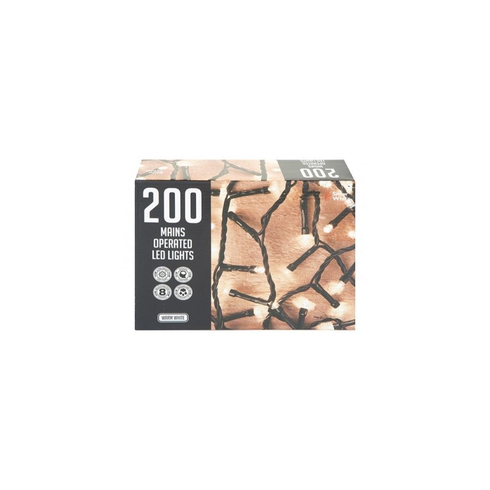 200 Mains Operated LED Lights (Warm White)