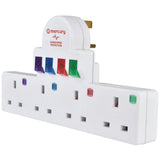 Plug-in 4 Way Mains Adaptor