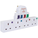 Plug-in 4 Way Mains Adaptor