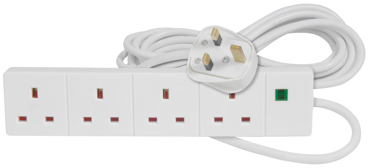 4 Gang Extension Leads with Surge Protection