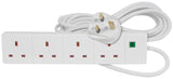 4 Gang Extension Leads with Surge Protection