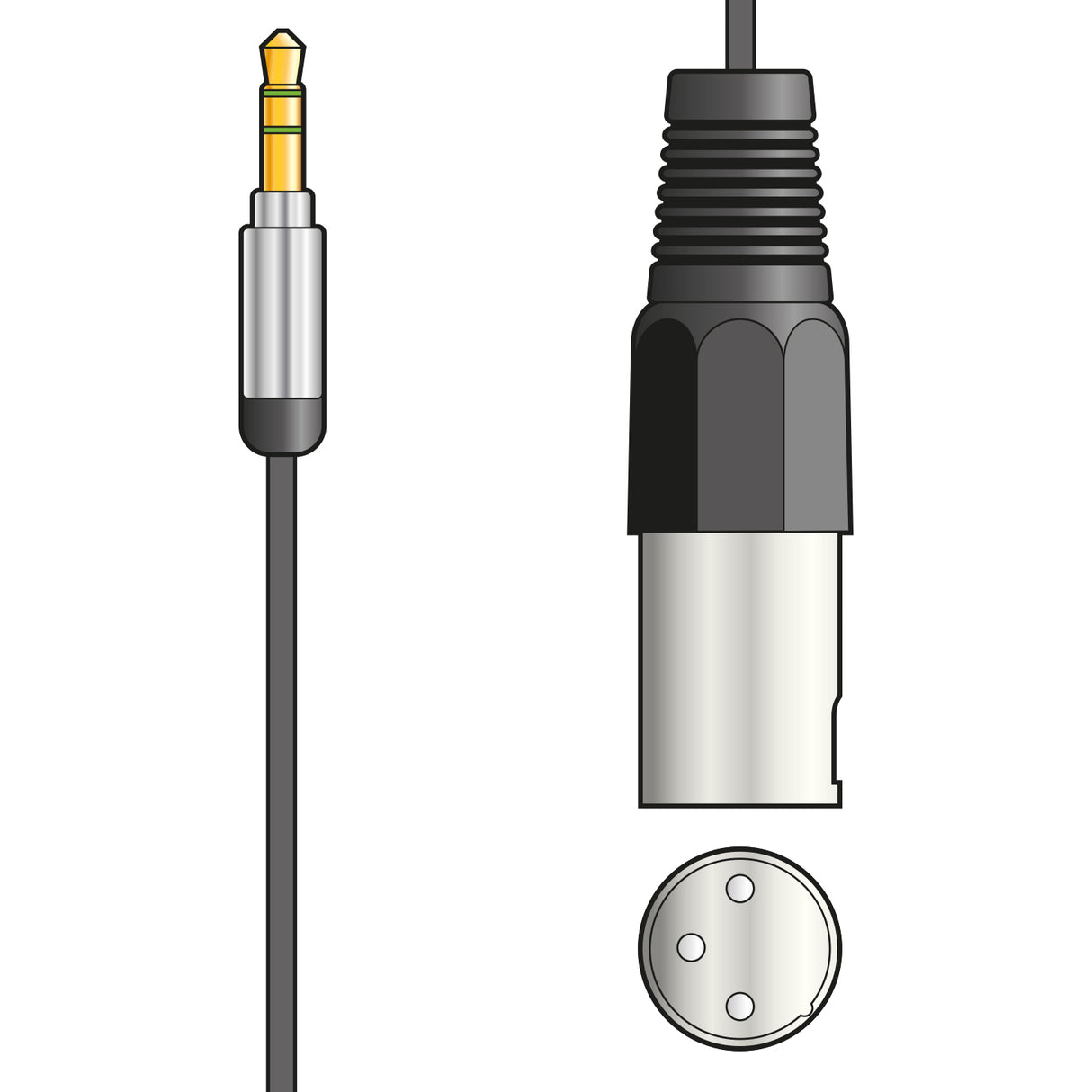 Classic Audio Lead 3.5mm Stereo Jack Plug - XLR Male