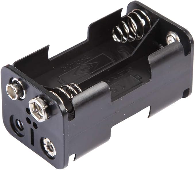 4x AA Battery Holder Coil Spring Contact, Snap Fit
