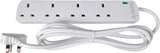 4 Gang UK Extension Lead (2m)
