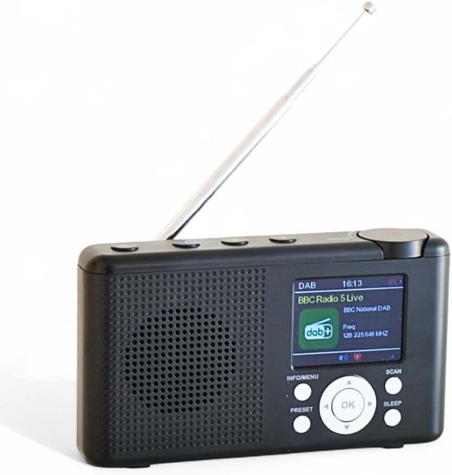 Brookman FM, DAB Radio Portable, DAB Plus, Bluetooth