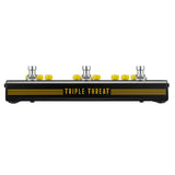 Donner X Third Man Hardware Multi-Effect Pedal, Triple Threat 3-in-1 Analog Guitar Pedal Distortion Phaser Echo Pedal with Adapter for Electric Guitar