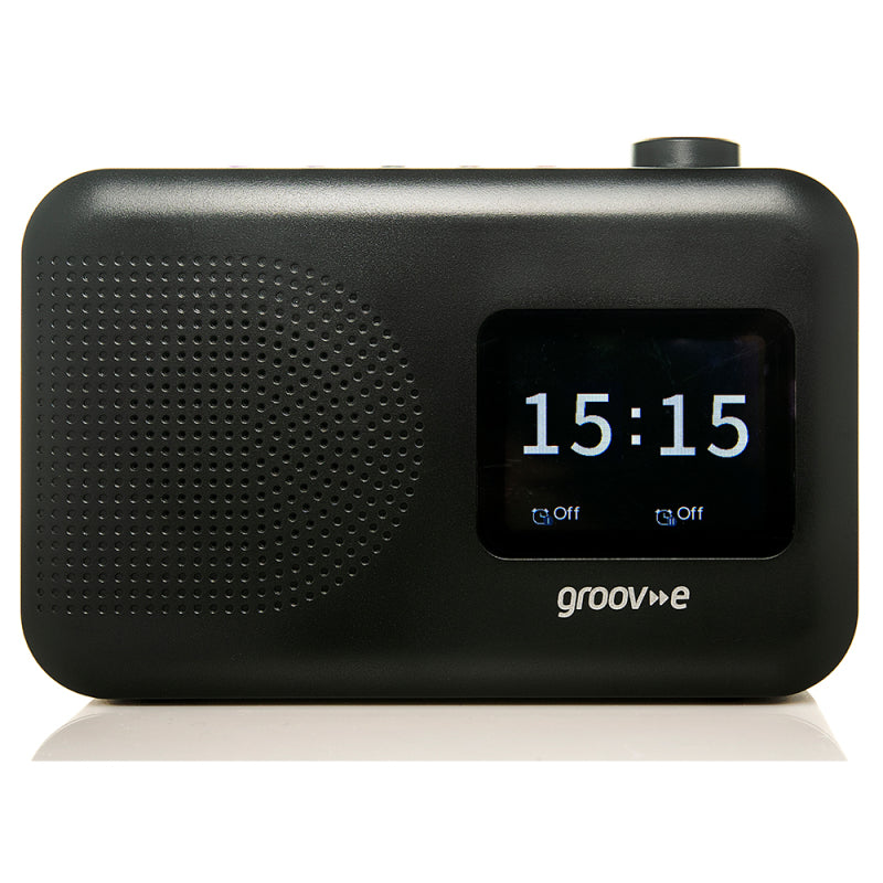 Groov-e GVDR06BK Berlin Portable Colour Screen DAB/FM Radio with Bluetooth - Black