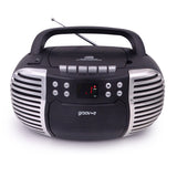 Groov-e GVPS813RD Retro Boombox Portable CD & Cassette Player with Radio