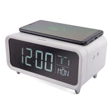 Groov-e Athena Alarm Clock with Wireless Charging Pad & Night Light