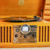 Westminster mk2 7 In 1 Bluetooth 3-Speed Nostalgia Record Player DAB+ FM Radio CD Player With Bluetooth - Lightwood
