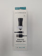 Vivanco Fast Car Charger Set in its original white packaging box, featuring a black car charger and a black USB micro-USB cable.