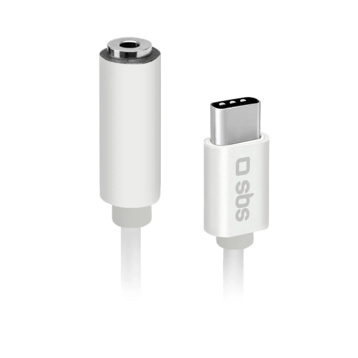 SBS USB-C to Mini Jack Adapter. White