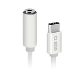 SBS USB-C to Mini Jack Adapter. White