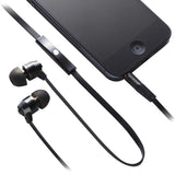 Smart Buds Sound Isolating Metal In-Ear Headphones with Remote Mic - Black - GVEB10BK