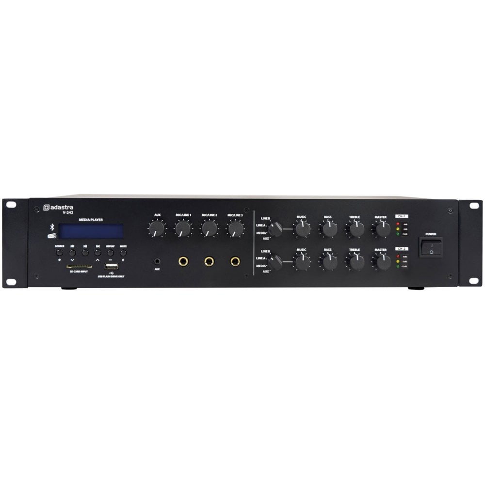 V-242 V-series Dual Zone 100V Mixer-Amplifier 2 x 240W