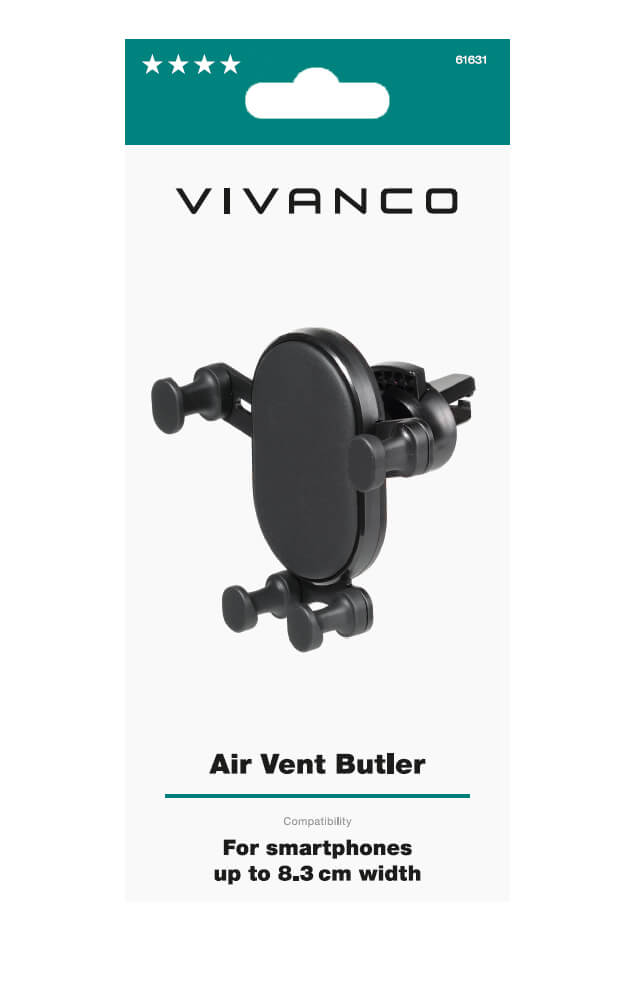 Air Vent Butler, universal car holder system for Smartphones