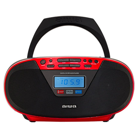 Aiwa - BOOMBOX Portable Stereo CD/MP3/USB/BT Player with Radio DAB+/FM-RDS & Dual Alarm Clock