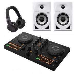 AlphaTheta DDJ-FLX2 & DM-50D (Black) CUE1 Pack