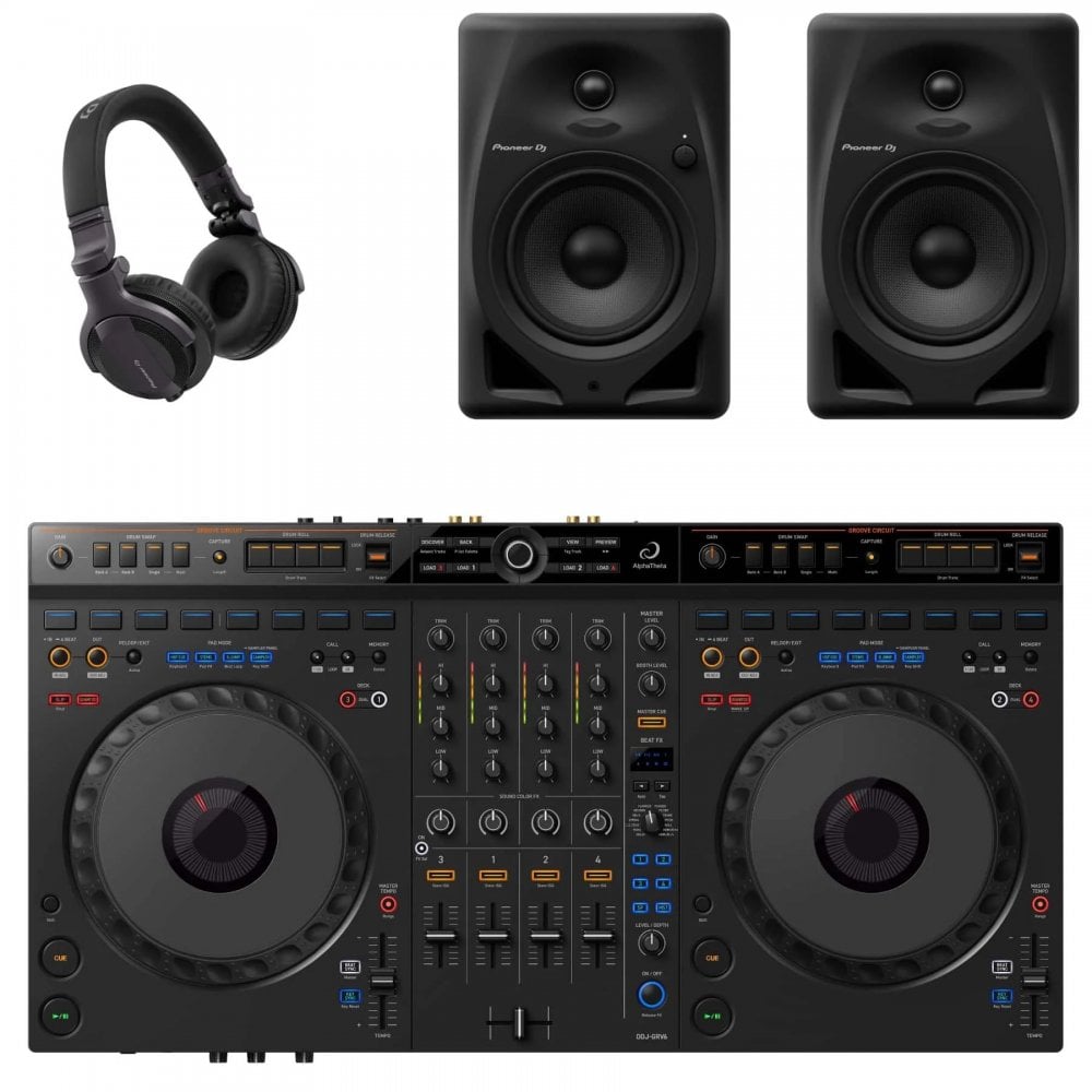 AlphaTheta DDJ-GRV6 & DM50D HDJ-CUE1 Pack
