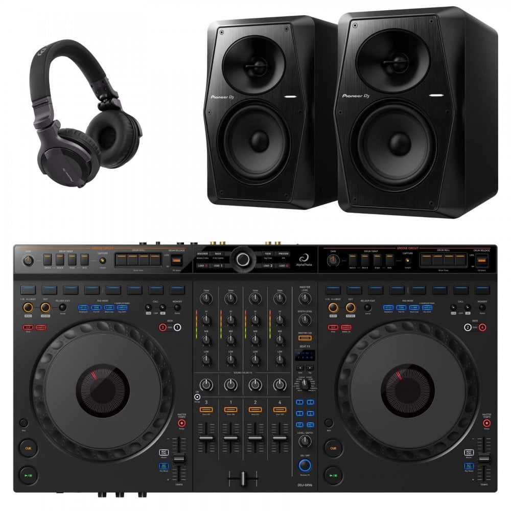 AlphaTheta DDJ-GRV6 & DM50D HDJ-CUE1 Pack