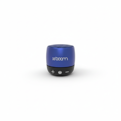 Blue xboom speaker clean white background