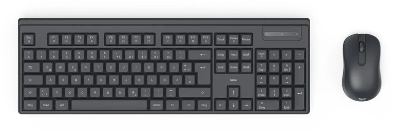 WKM-100 keyboard Mouse included Universal RF Wireless QWERTY UK International Black