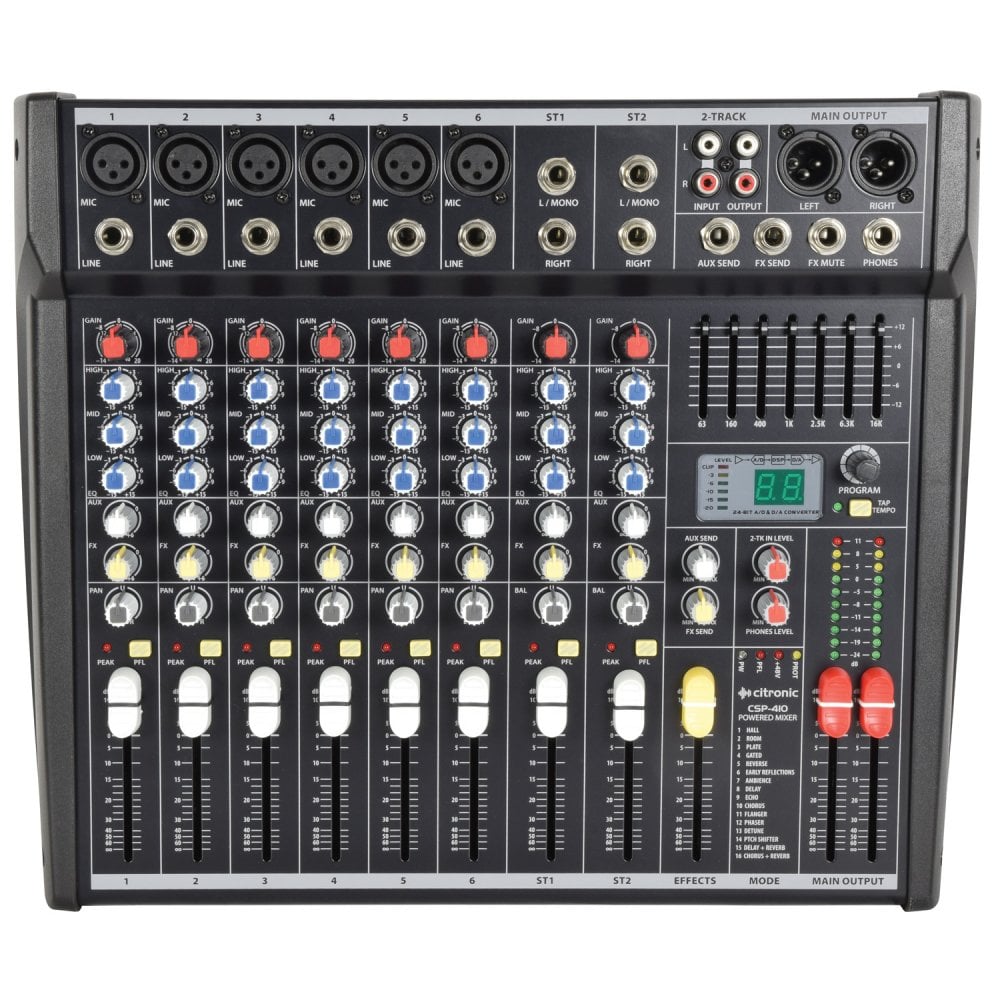 Csp-410 10 Input Powered mixer 400w