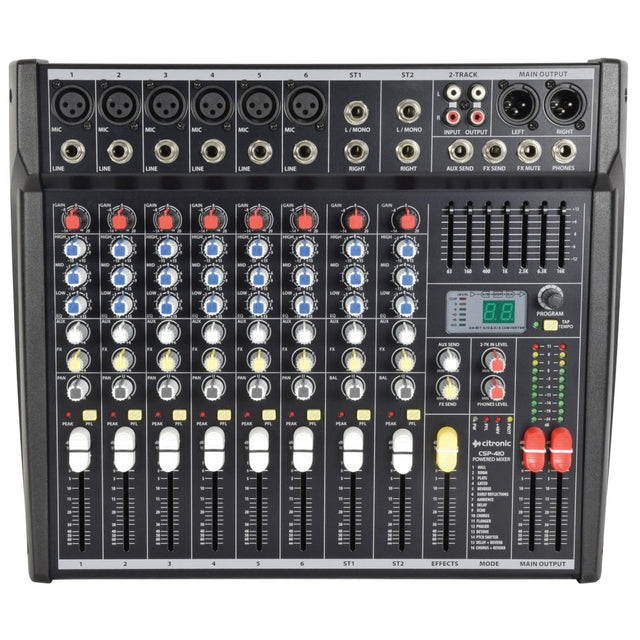 Csp-410 10 Input Powered mixer 400w