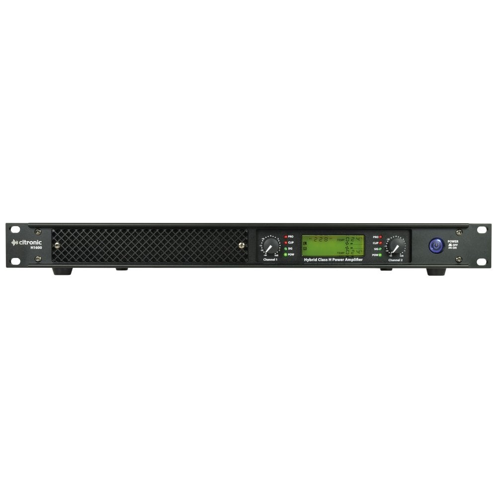 H1600 2 x 800W @ 2ohm, 1U Class-H Power Amplifier