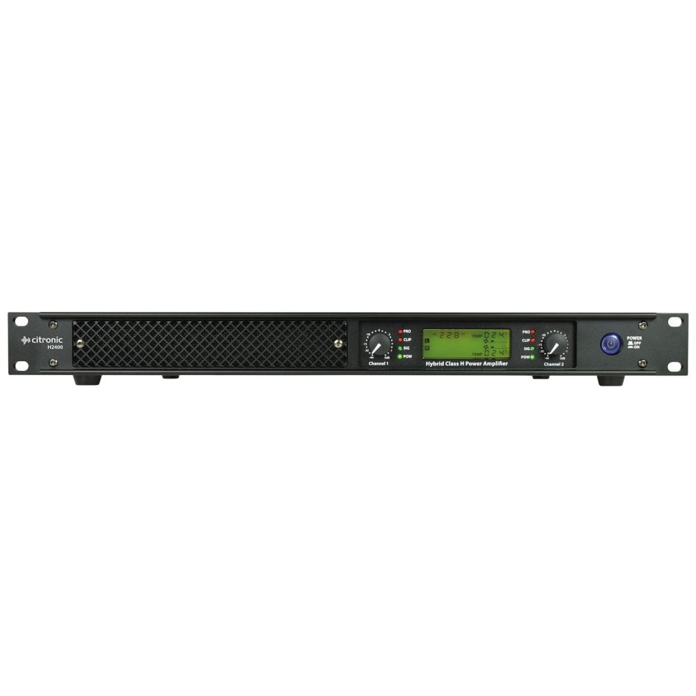 H2400 2 x 1200W @ 2ohm, 1U Class-H Power Amplifier