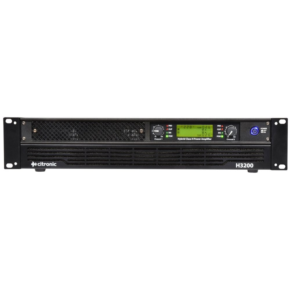 H3200 2 x 1600W @ 2ohm, 2U Class-H Power Amplifier