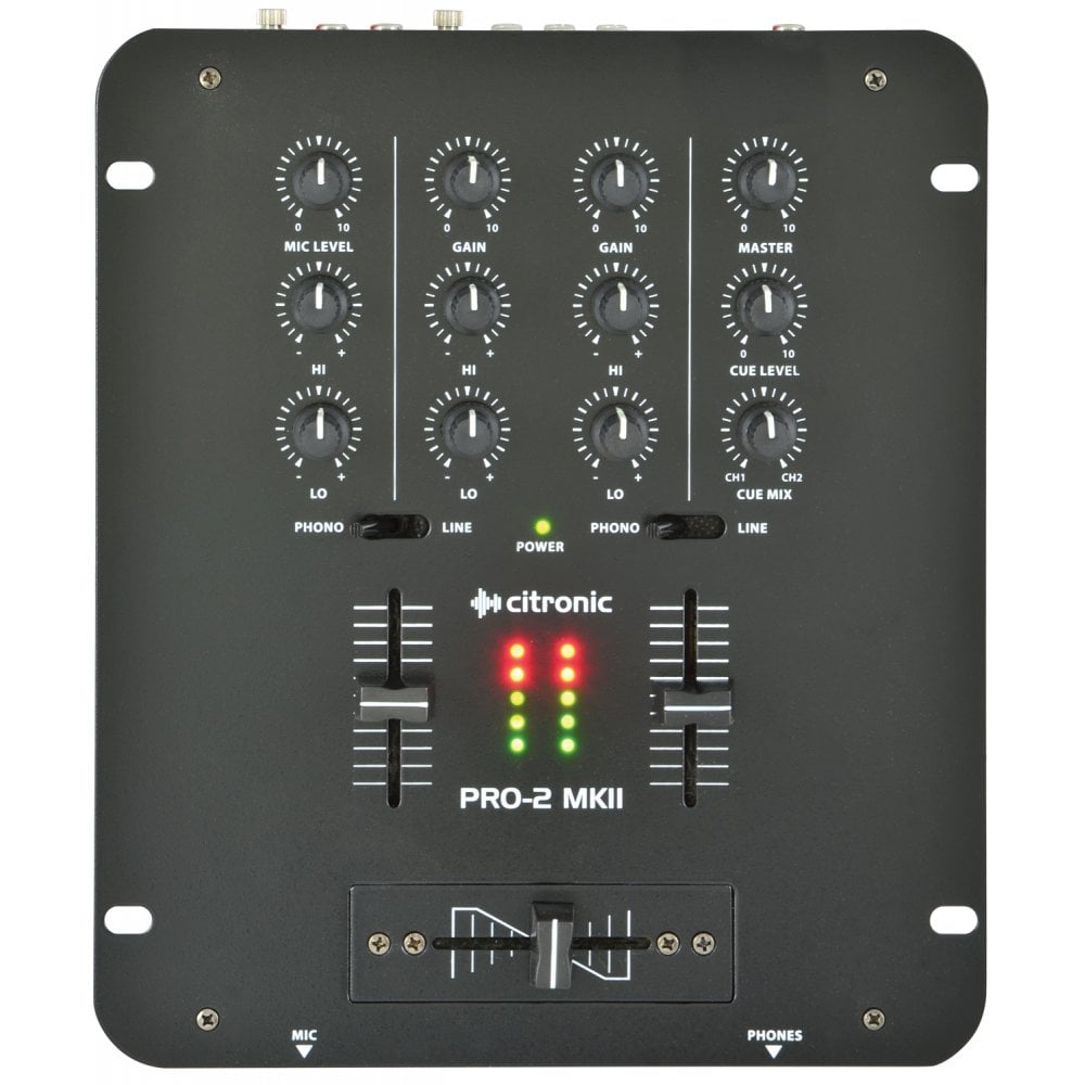Citronic Pro 2 MKII 2 Channel DJ Mixer