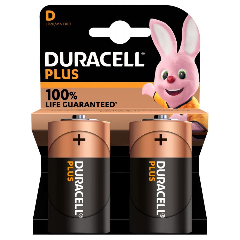 Duracell Plus D 2 Pack