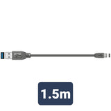 AV:Link USB 3.0 Lead USB A Plug - USB C Plug 1.5m