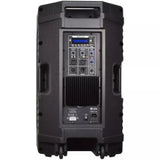 QTX QUEST-15A Active 15 Inch PA Speaker, 880W Peak, USB/SD/FM/BT Media Player, Class-AB Amplifier, Black