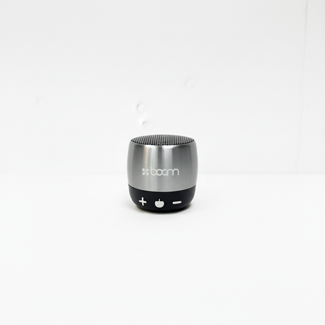 Grey xboom speaker white background