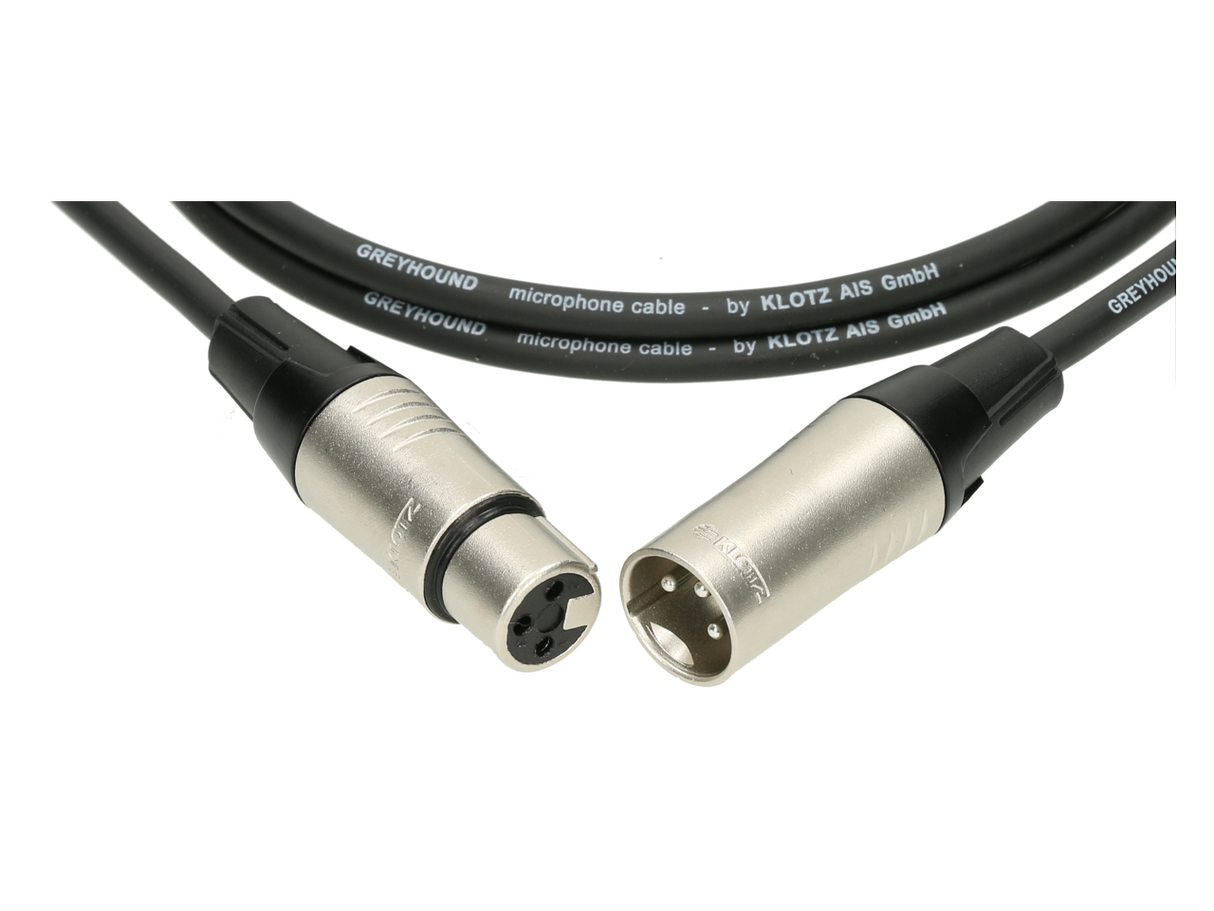 GREYHOUND microphone cable with XLR 3p F/M nickel by KLOTZ