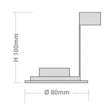 Steel GU10 Fixed Downlight, IP20 - HS/FW