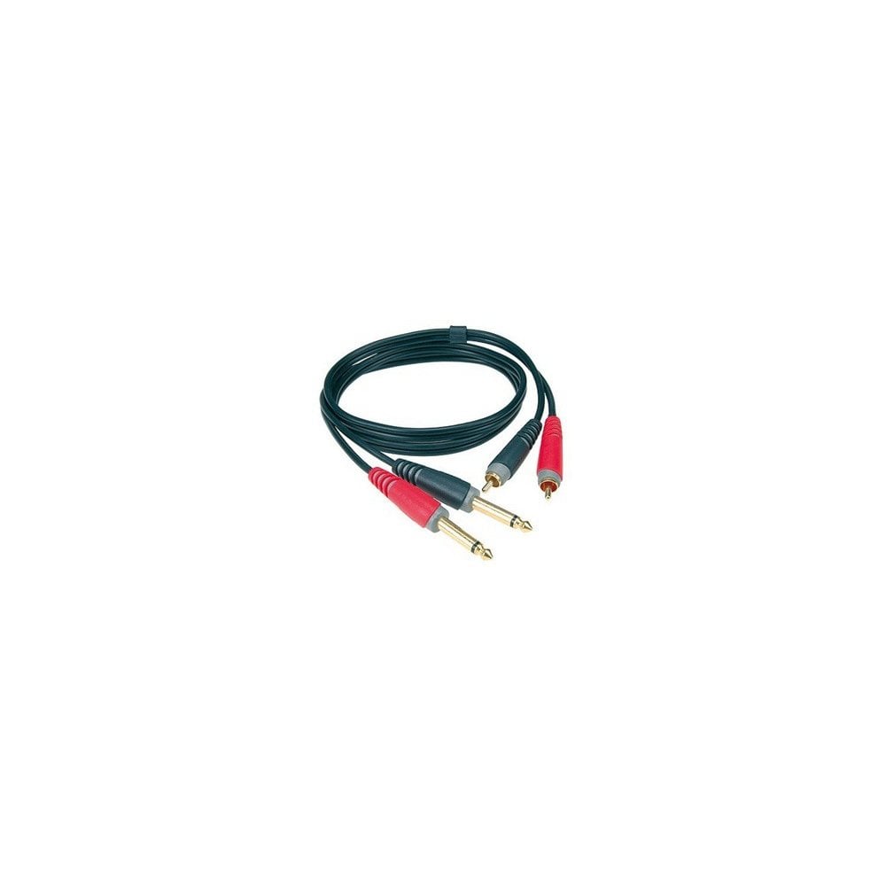 Klotz 2 x 1/4 Jack to 2 x RCA Phono - 1M