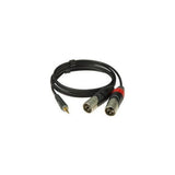Klotz 3.5mm Jack - 2 Male XLR 2 Metre