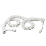 2 Metre White Coiled Telephone Handset Lead
