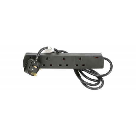 4 Gang Extension Lead- 2m Black