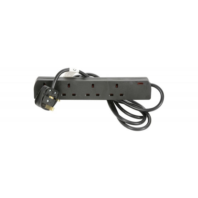 4 Gang Extension Lead- 2m Black